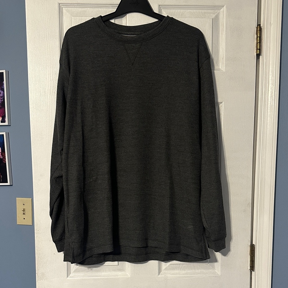 Preswick & Moore Charcoal Long Sleeve; size xl